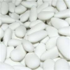 White sugared almonds