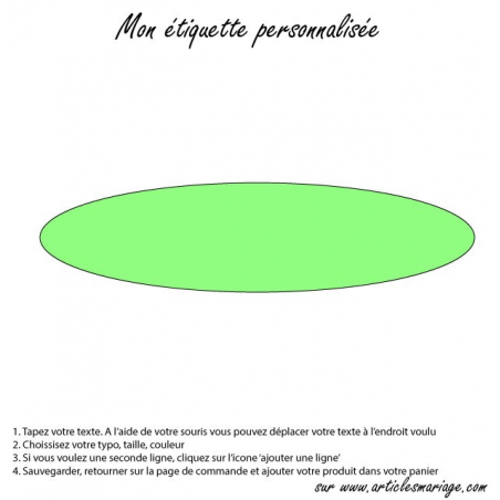 Etiquette oval de couleur