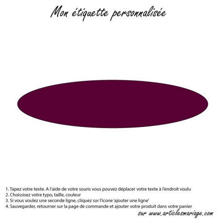 Etiquette oval de couleur