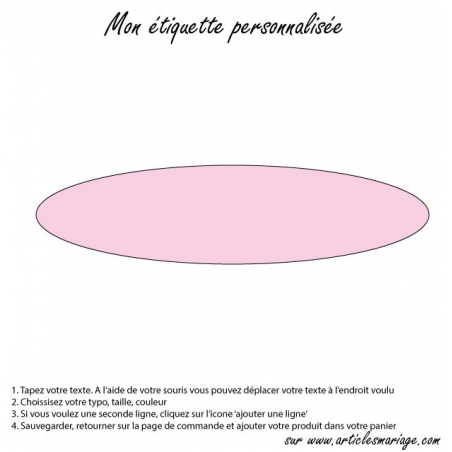 Etiquette oval de couleur