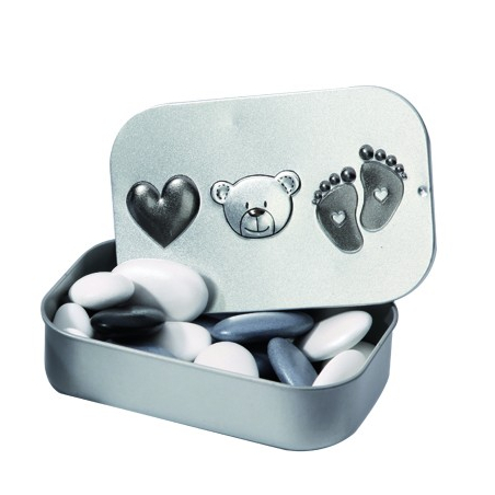 Metal box bear foot heart