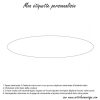 etiquette oval transparente