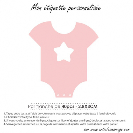 Etiquette vêtement naissance