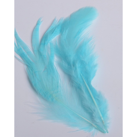 2 gr of small TURQUOISE feathers