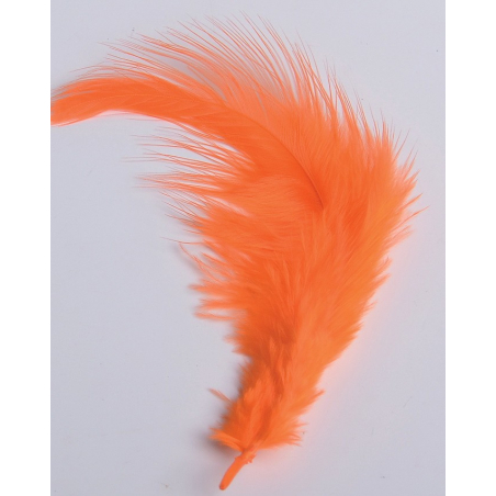 2 gr of small DARK ORANGE feathers